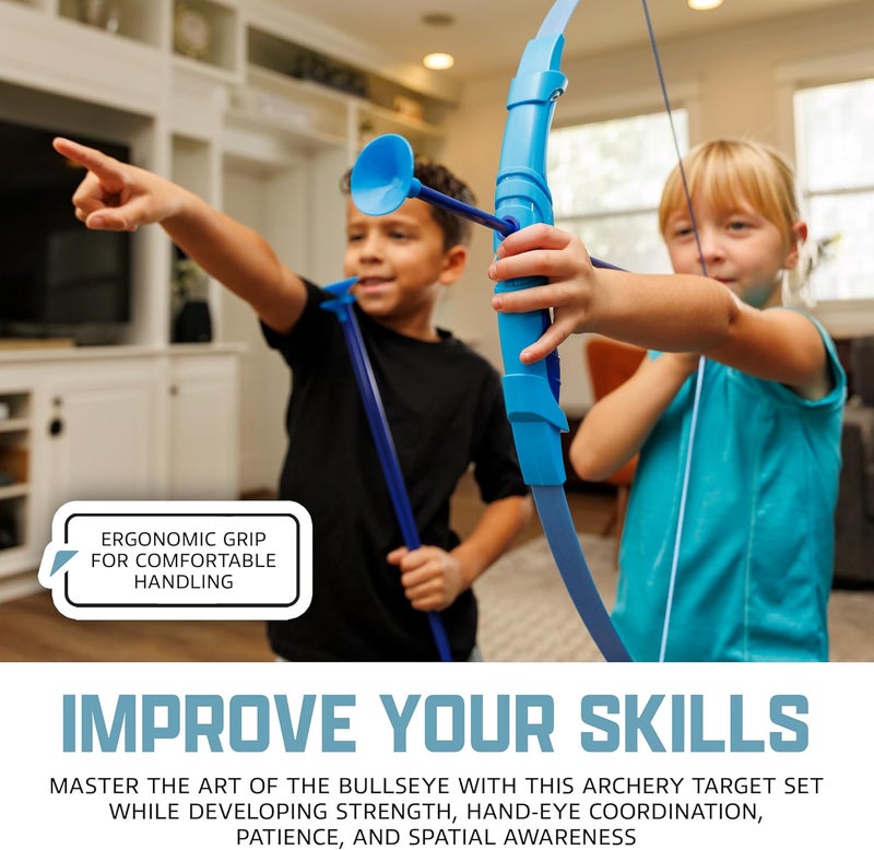 Franklin Sports Kids Archery Bow and Arrow Set - Indoor Toy Archery Set - Plastic Bow and Toy Arrows for Kids - Complete Youth Set - Image 5